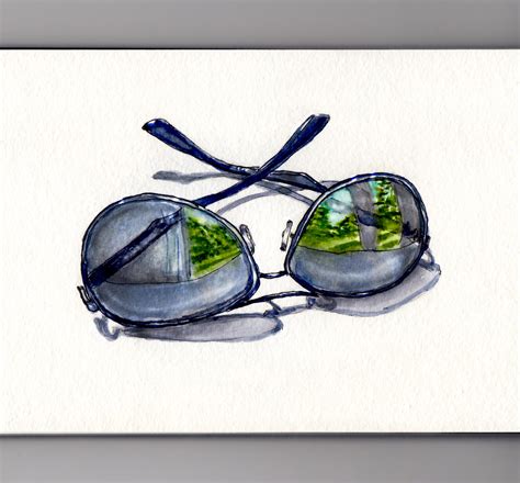 reflection in sunglasses drawing